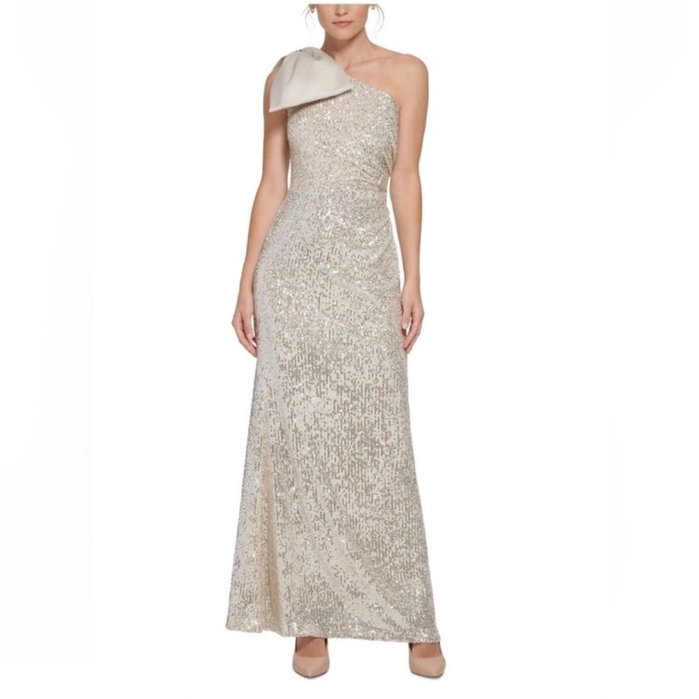 ELIZA J SEQUIN EVENINGS GOWN SIZE 14 like new